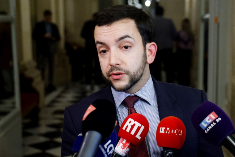 Jean-Philippe Tanguy à Paris, le 19 décembre 2023. ( AFP / LUDOVIC MARIN )