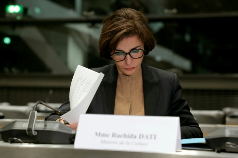 Rachida Dati devant la commission d'enquête parlementaire sur l'audiovisuel public à l'Assemblée nationale, le 5 février 2026 à Paris ( AFP / Thomas SAMSON )