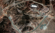 Image sattelite diffusée par la société Maxar Technologies montrant le site nucléaire iranien de Fordo, le 14 juin 2025 ( Satellite image ©2025 Maxar Technologies / - )