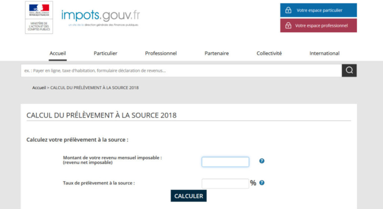 Le prélèvement à source entrera en vigueur le 1er janvier 2019. (© Bercy)