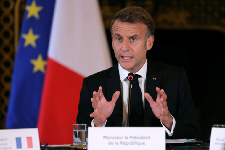 Le président de la République Emmanuel Macron à Paris le 9 octobre 2025 ( POOL / Thomas SAMSON )