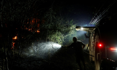 Incendie dans la forêt de Fontainebleau, à Noisy-sur-Ecole, le 12 juillet 2026 ( AFP / GEOFFROY VAN DER HASSELT )