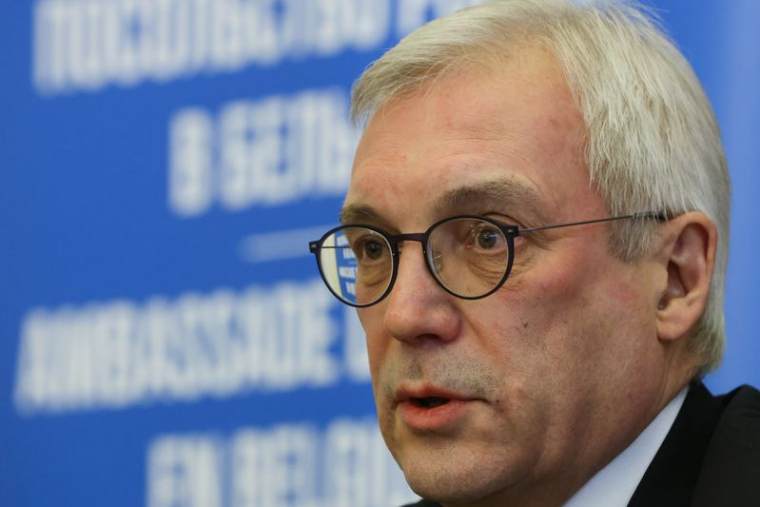 Photo d'archives : Le vice-ministre russe des Affaires étrangères, Alexander Grushko, tient une conférence de presse à Bruxelles