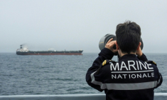 Le Tagor, arraisonné par la France le 31 mai - photo fournie par la Marine nationale le 1er juin 2026 ( Marine Nationale / Handout )