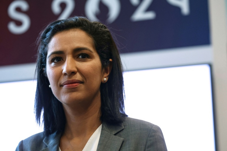 Sarah El Haïry le 23 septembre 2024 à Paris ( AFP / Thomas SAMSON )
