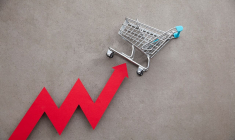 (Crédits photo : Adobe Stock - Caddie de courses subissant l'impact de l'inflation)