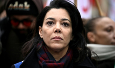 La députée de La France Insoumise Sophia Chikirou, lors d'une manifestation nationale en soutien aux Palestiniens, Paris, le 29 novembre 2025 ( AFP / JULIEN DE ROSA )