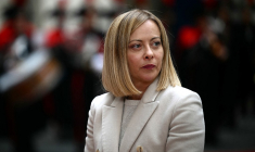 Giorgia Meloni à Rome, en Italie, le 10 février 2025. ( AFP / FILIPPO MONTEFORTE )