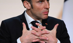 Emmanuel Macron lors d'un discours, à l'Elysée