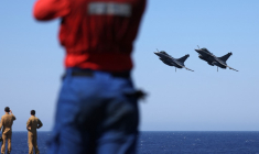 Des avions de combat Rafale. ( AFP / PASCAL POCHARD-CASABIANCA )