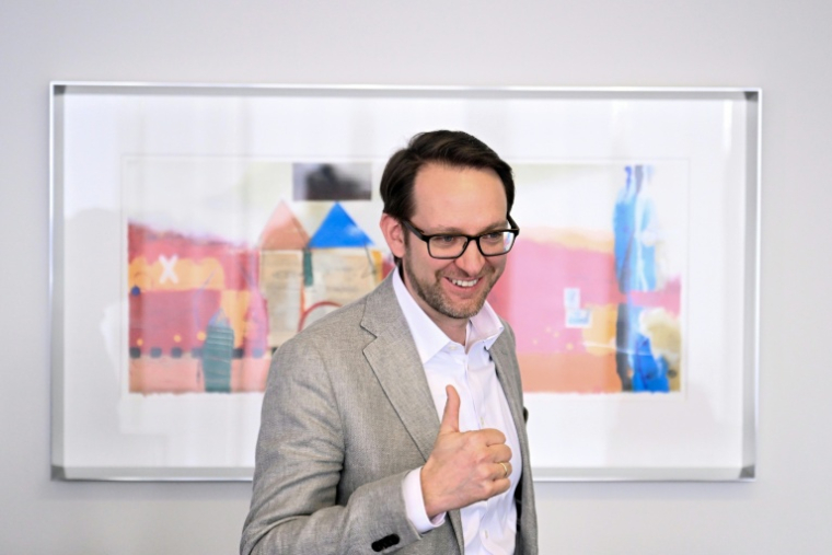 Thomas Saueressig, membre du directoire du plus grand éditeur européen de logiciels SAP, le 25 février 2026 au siège de l'entreprise à Walldorf en Allemagne ( AFP / Kirill KUDRYAVTSEV )