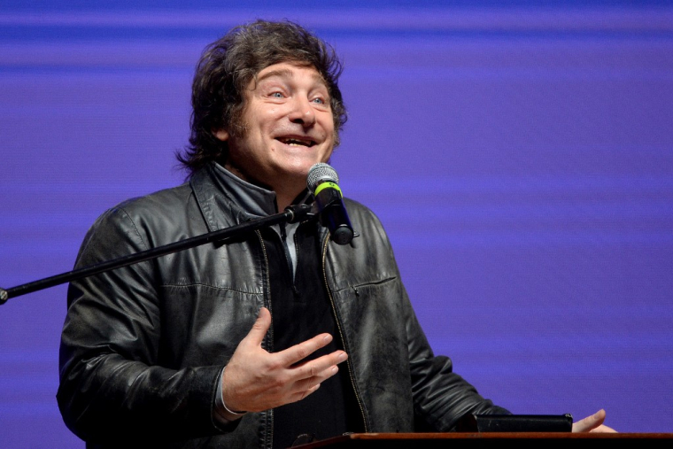 Javier Milei à Asuncion, au Paraguay, le 16 septembre 2025. ( AFP / DANIEL DUARTE )