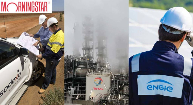 Sur les 78 valeurs sélectionnées par Morningstar, il y a trois françaises : Total, Sodexo et Engie. (© Montage Le Revenu)