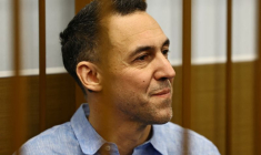 Le chercheur français Laurent Vinatier avant une audience au tribunal à Moscou