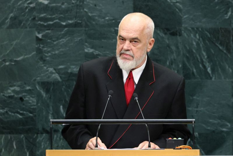 Le Premier ministre albanais, Edi Rama, s'adresse à la 81e Assemblée générale des Nations unies (AGNU) au siège de l'ONU à New York
