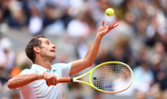 Le français Richard Gasquet lors du premier tour de Roland Garros