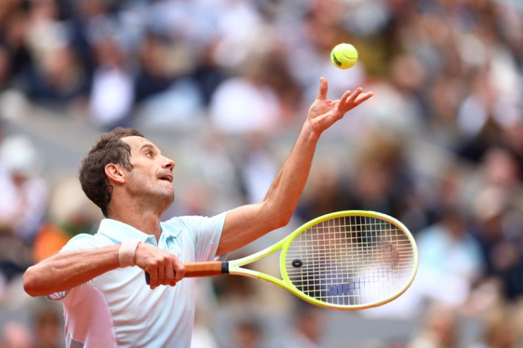 Le français Richard Gasquet lors du premier tour de Roland Garros