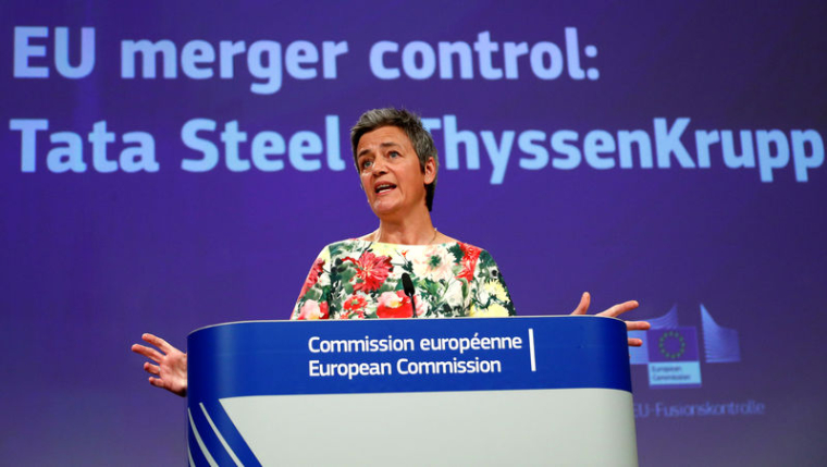 LA CE MET SON VETO À UNE COENTREPRISE THYSSENKRUPP-TATA STEEL