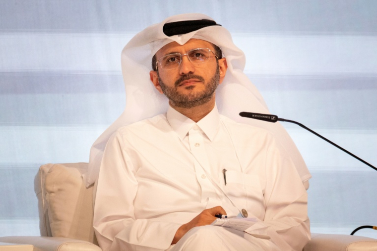 Majed Al Ansari, porte-parole de la diplomatie qatarie, lors du Hili Forum à Abou Dhabi, le 7 septembre 2026 aux Emirats arabes unis ( AFP / FADEL SENNA )