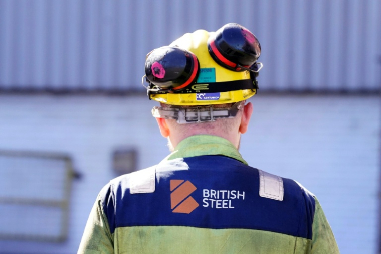 Salarié de British Steel, à Scunthorpe, dans Lincolnshire, dans l'est de l'Angleterre, le 17 avril 2025.  ( POOL / Danny Lawson )