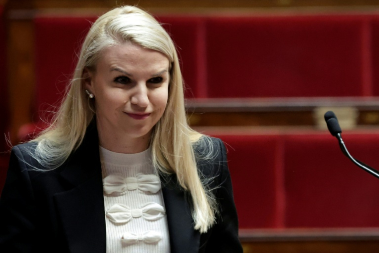 Hélène Laporte, députée du RN et vice-présidente de l'Assemblée nationale, participe à un débat à l'Assemblée nationale à Paris, le 11 février 2026 ( AFP / STEPHANE DE SAKUTIN )