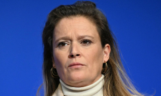 Olivia Gregoire à Paris, le 8 janvier 2024. ( AFP / BERTRAND GUAY )