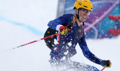 Le Français Thibault Anselmet lors des JO d'hiver de 2026