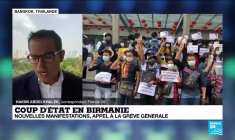 Coup d'État en Birmanie : nouvelle mobilisation, canons à eau utilisés à Naypyidaw
