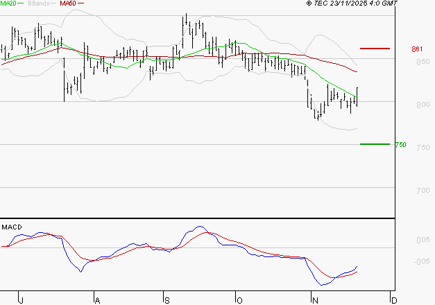TELEVISION FRANCAISE (T.F.1) : L'analyse ne suggère pas de baisse à moyen terme