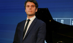 Gabriel Attal à Paris, le 25 février 2024. ( AFP / DIMITAR DILKOFF )