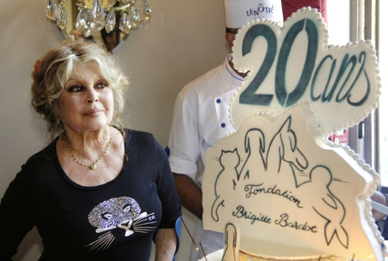 Brigitte Bardot lors du vingtième anniversaire de sa fondation pour la protection animale, le 28 septembre 2006 à Paris  ( AFP / STEPHANE DE SAKUTIN )
