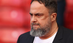 Evangelos Marinakis, avant un match Football de Nottingham Forest contre Manchester United