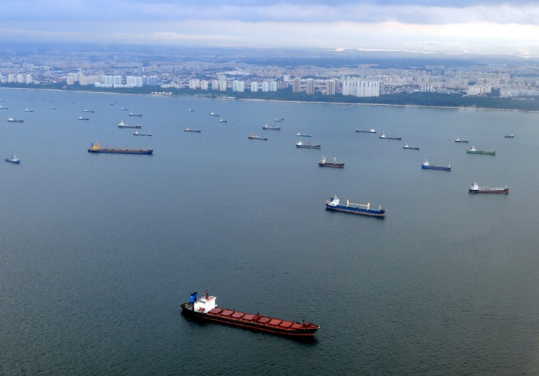 Long de près de 900 kilomètres, le détroit de Malacca s'étend entre Indonésie et Malaisie, avec un point-clé dans les eaux de Singapour (illustration)  ( AFP FILES / ROSLAN RAHMAN )