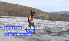 La fonte des glaciers s'accélère, nouvelle année "catastrophique" en Suisse