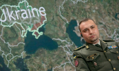 Photo diffusée le 9 septembre 2023 par la Fondation Victor Pinchuk de Kyrylo Boudanov, chef du renseignement militaire ukrainien, à Kiev ( Fondation Victor Pinchuk / Handout )