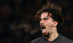 Le milieu de terrain portugais du Paris SG Vitinha, auteur d'un triplé lors du match de Ligue des champions contre Tottenham, le 26 novembre 2025 au Parc des Princes ( AFP / FRANCK FIFE )