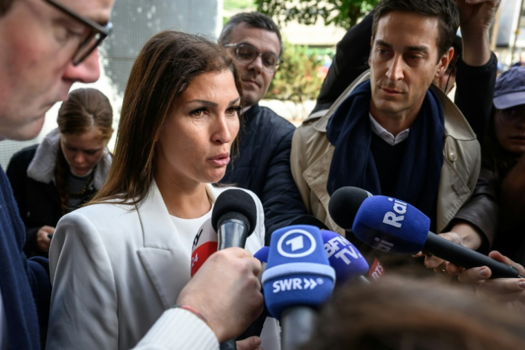 Laetitia Brodard-Sitre, mère d'une jeune victime de l'incendie de Crans-Montana, le 5 juin 2026 à Sion (Suisse) ( AFP / Fabrice COFFRINI )