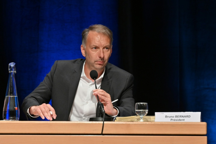 Le candidat aux sénatoriales Bruno Bernard, le 2 juillet 2020, à Lyon ( AFP / PHILIPPE DESMAZES )