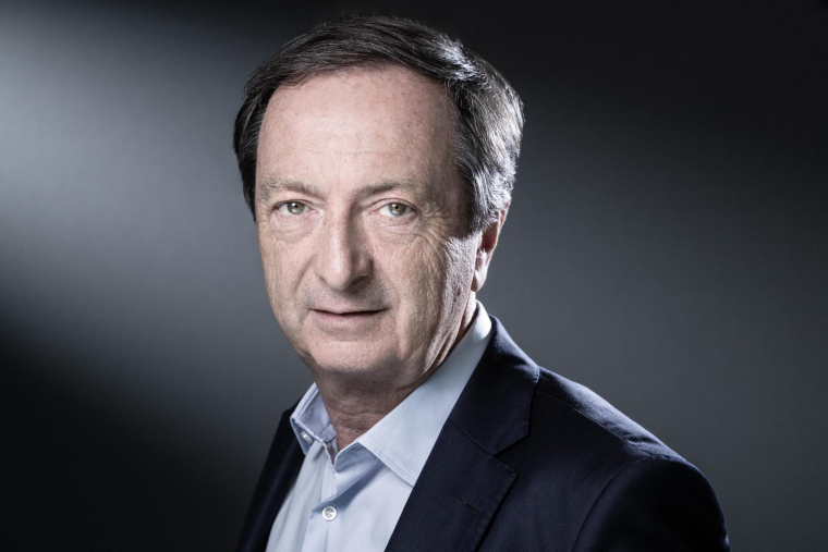 Michel-Edouard Leclerc, le 24 mars 2021. ( AFP / JOEL SAGET )