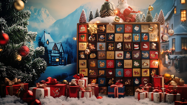 Soignant l'esthétique et le design de leur calendrier, les marques maximisent l'impact émotionnel du produit. (crédit : Adobe Stock / photo générée par IA)