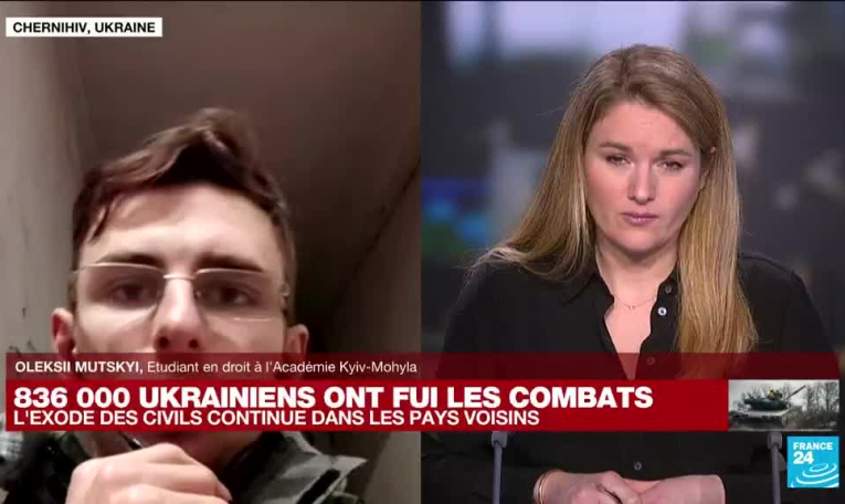 Guerre en Ukraine : "Je ne peux pas quitter l'Ukraine car je suis un homme", témoigne un étudiant