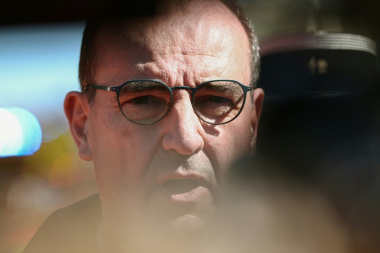Le Pdg de la SNCF Jean Castex le 7 avril 2026 à Bully-les-Mines, dans le Pas-de-Calais ( AFP / Sameer AL-DOUMY )
