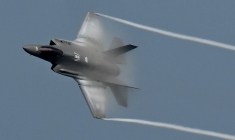 Un F35 américain à Denpasar, en Indonésie, le 20 septembre 2024. (illustration) ( AFP / SONNY TUMBELAKA )