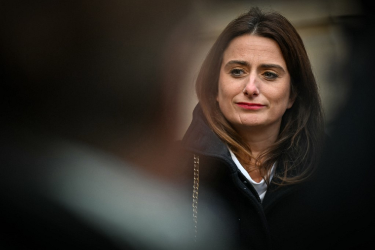 Marine Tondelier à Paris, le 17 décembre 2024. ( AFP / LOU BENOIST )