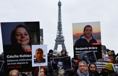Manifestation à Paris pour les Français détenus en Iran