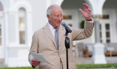Le roi Charles III prononce un discours pendant une réception à Hamilton, dans les Bermudes, le 1er mai 2026 ( POOL / Yui Mok )