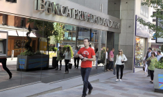 Uneagence de Banca Privada d'Andorra (BPA) photographiée le 5 décembre 2015 à Andorre-la-Vieille. ( AFP / PASCAL PAVANI )