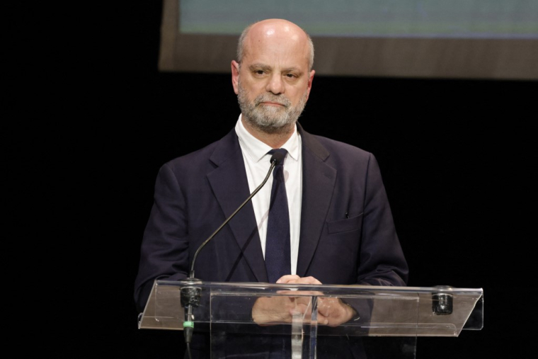 Jean-Michel Blanquer à Paris, le 3 juin 2024. ( AFP / GEOFFROY VAN DER HASSELT )