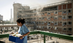Vue de l'hôpital Soroka de Beersheva, dans le sud d'Israël, endommagé par une frappe iranienne le 19 juin 2025 ( AFP / JOHN WESSELS )