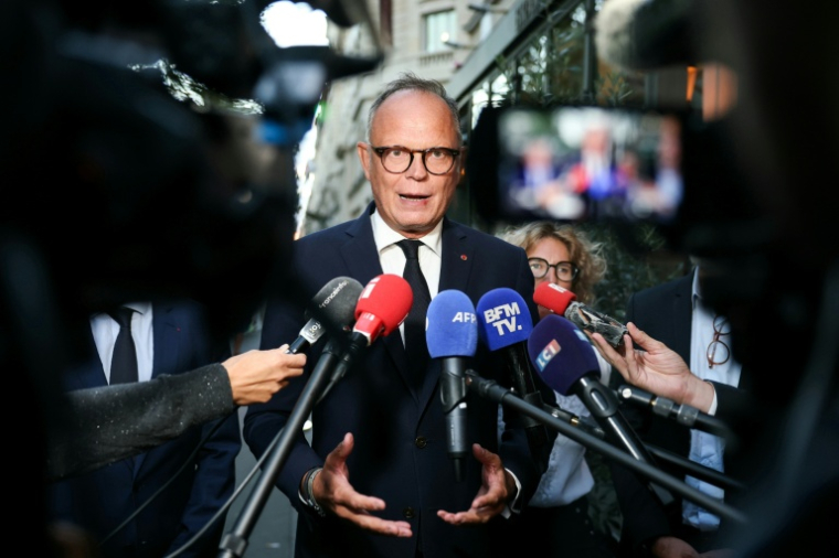 Edouard Philippe, maire du Havre et candidat Horizons à la présidentielle, à Paris, le 8 septembre 2026  ( AFP / Thomas SAMSON )